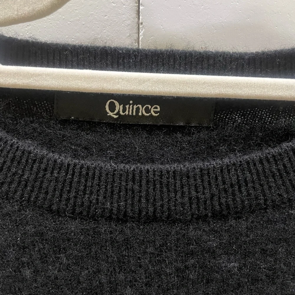 Quince Cashmere Crewneck Sweater black Size Small - Picture 3 of 5